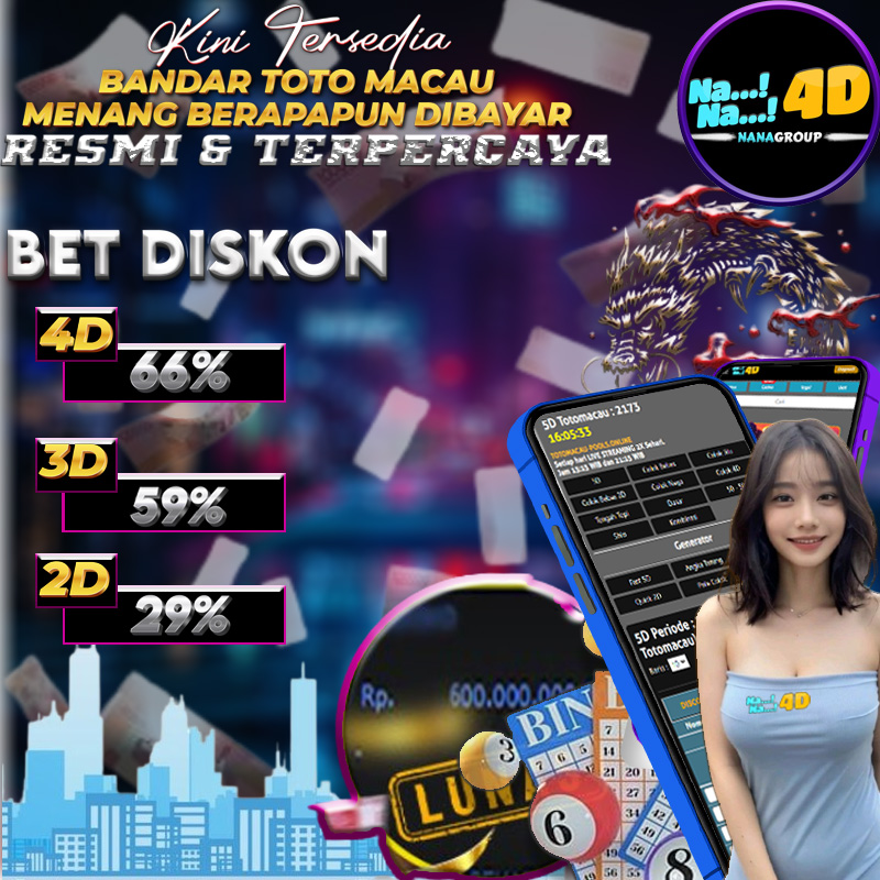 NANA4D adalah situs togel online dan bandar togel online yang paling terpercaya di ASIA.