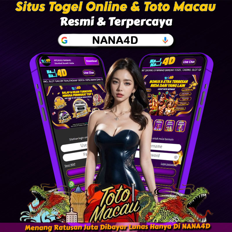 NANA4D merupakan situs togel Resmi dan sangat dipercaya oleh masyarakat indonesia sekaligus penyedia Toto Macau terbaik